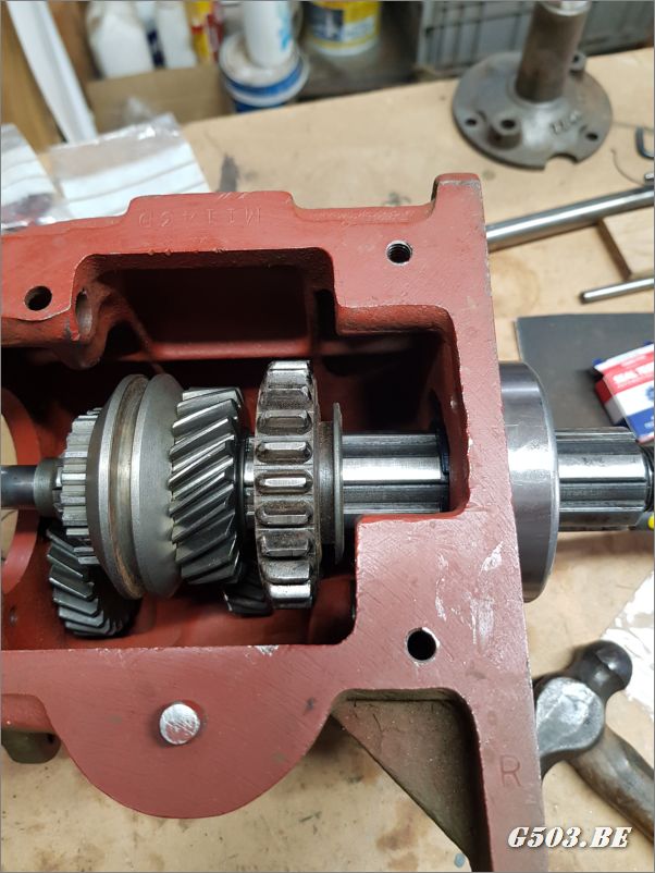 Lower the assembly into the case